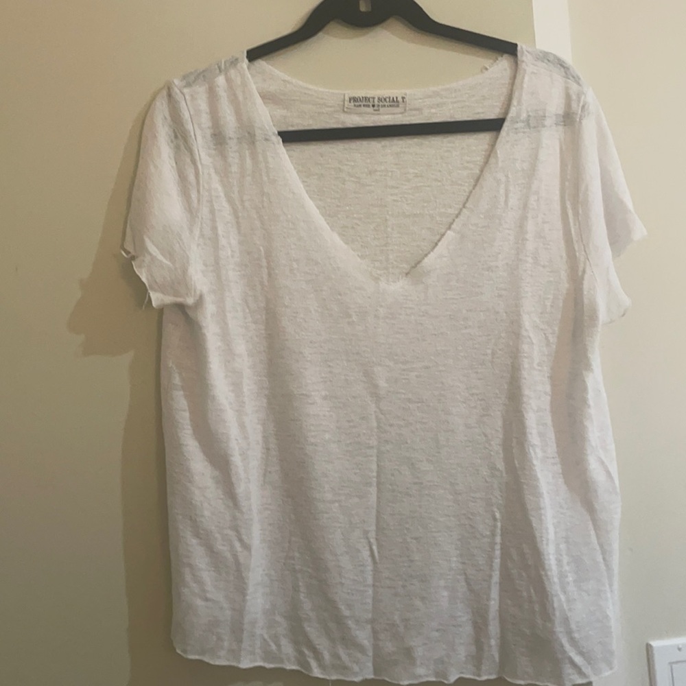 White project social Tshirt, good condition, size small